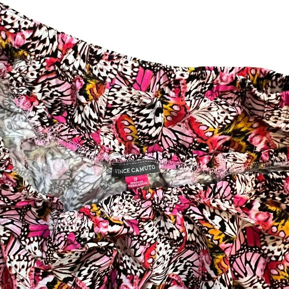 Vince Camuto Girls Outfit Set Size 8 Butterfly Wings Pattern Shorts Blouse Pink - Picture 5 of 7